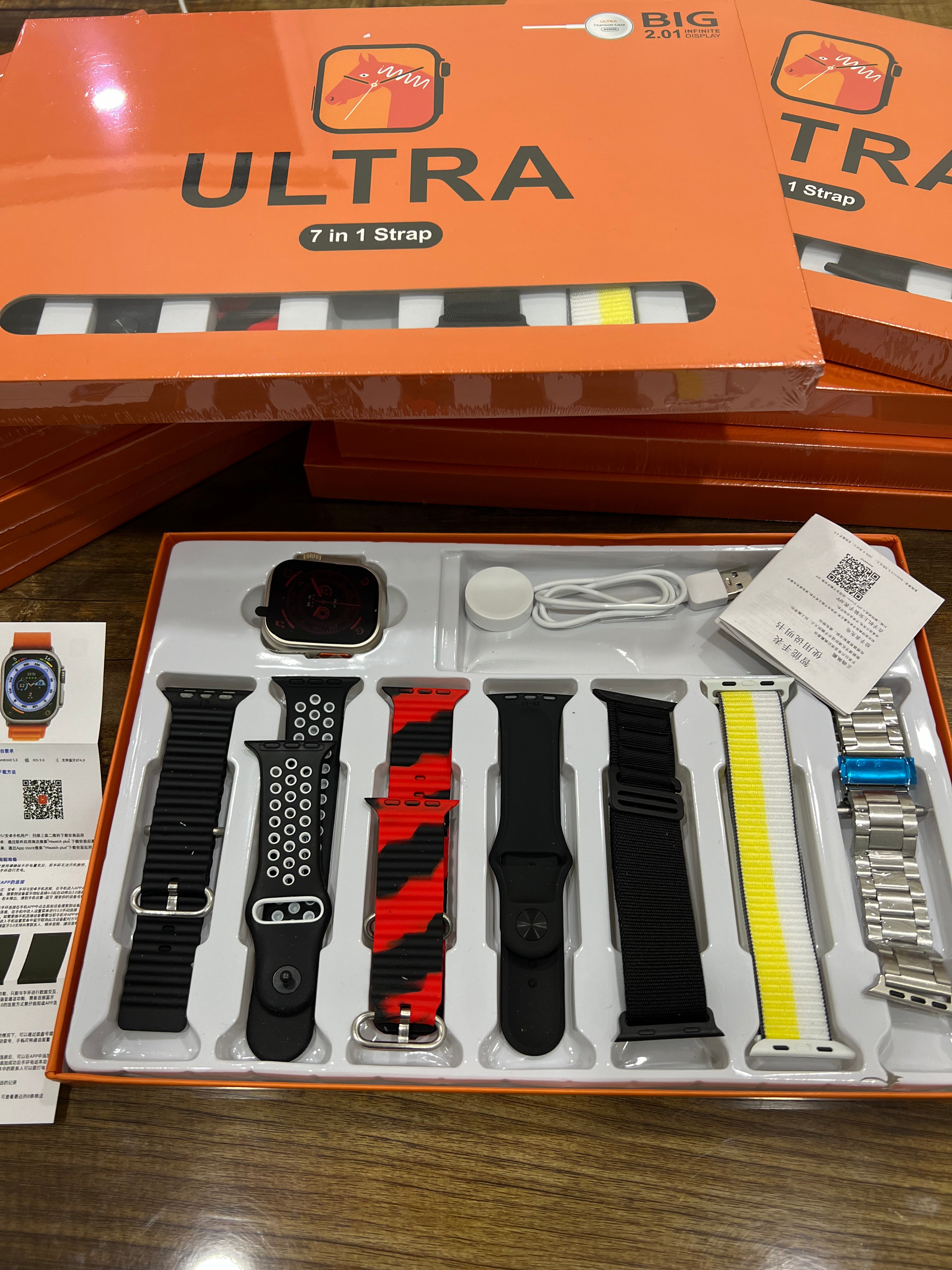 ULTRA 10 SMART WATCH WITH 7 AESTHETIC STRAPS