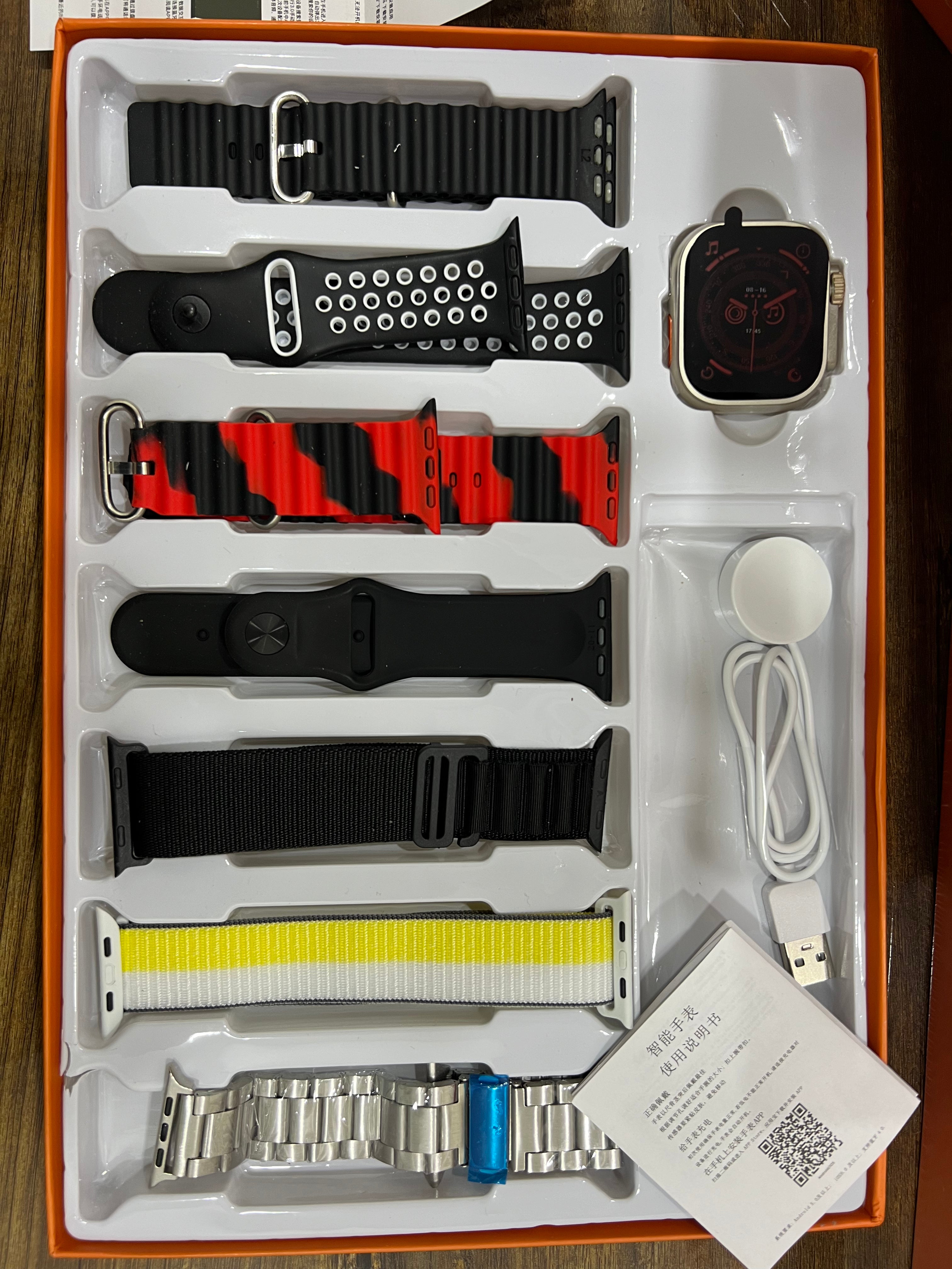 ULTRA 10 SMART WATCH WITH 7 AESTHETIC STRAPS